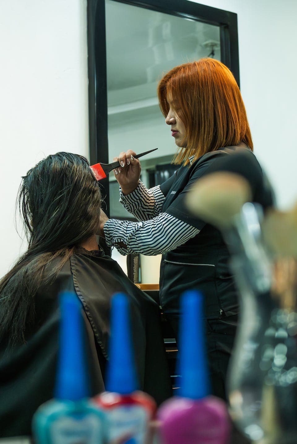 Salon team tracking shifts between appointments